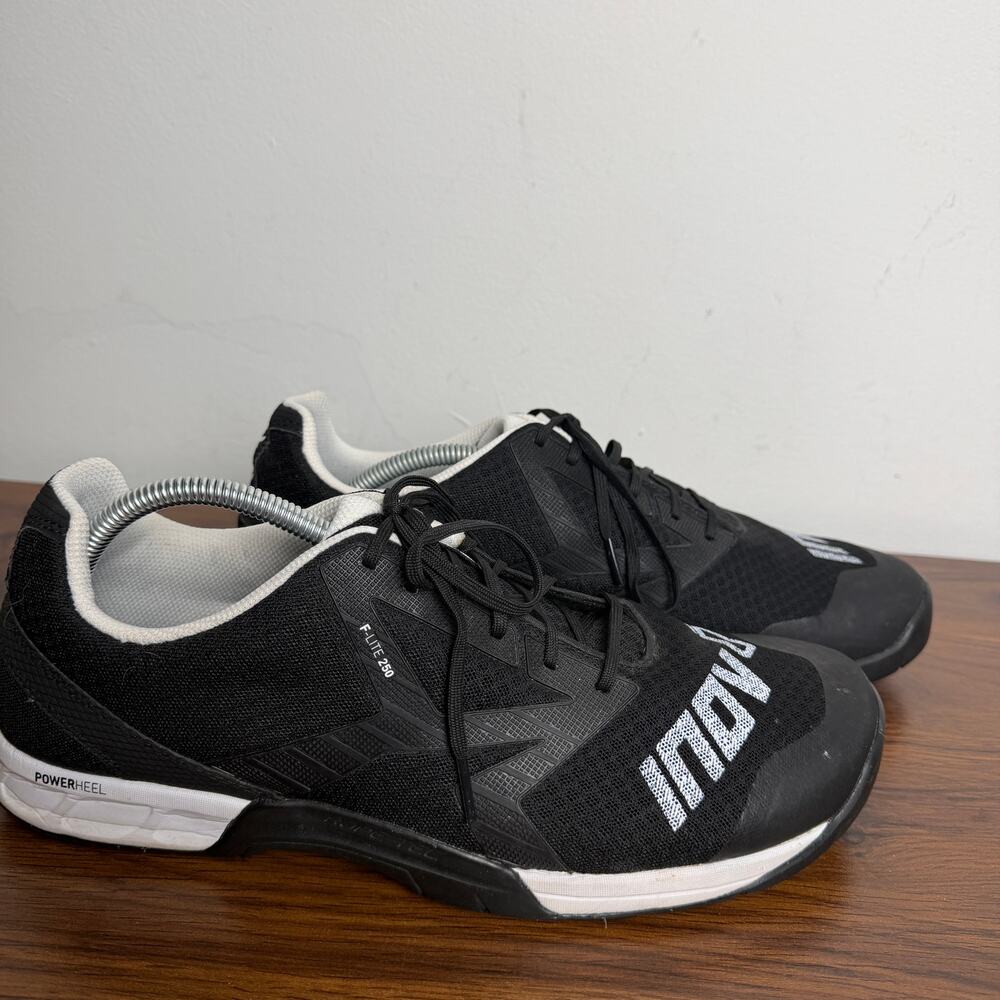 Inov-8 F-Lite 250 Cross Training‎ Shoes Black/White Powerheel Mens 12.5 EU46.5